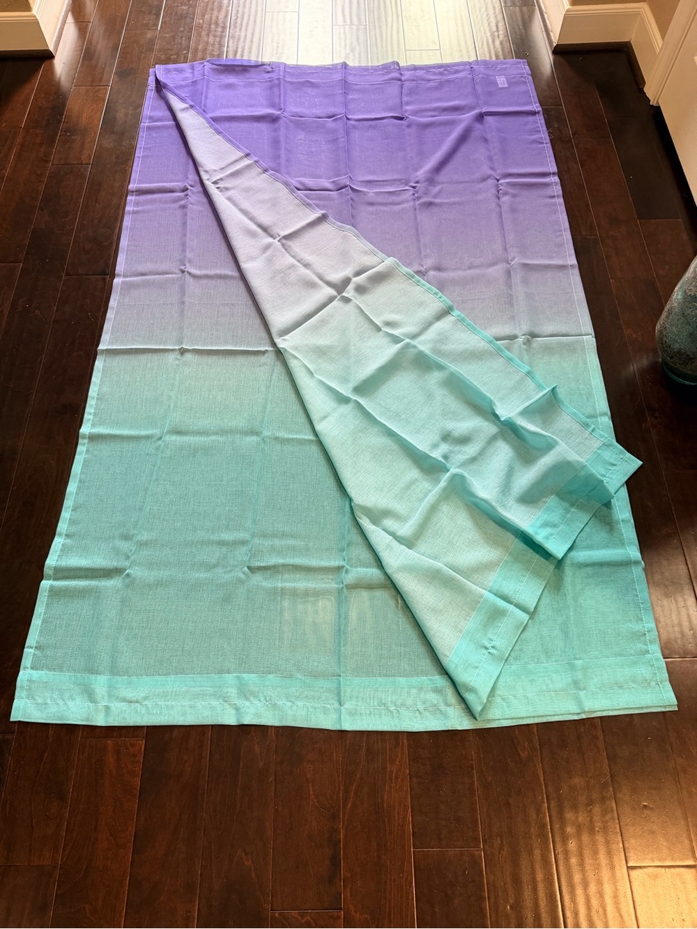 Curtains Ombre Purple Green 52x84 inch 2 panels